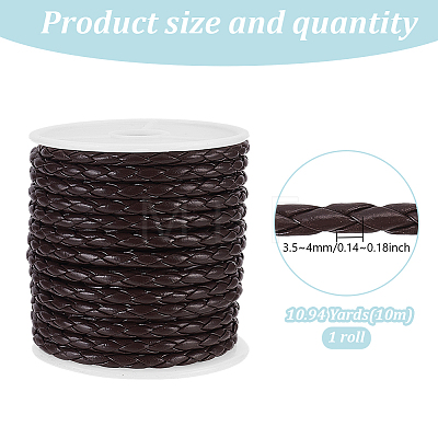 4-Ply Round Imitation Leather Braided Cord LC-WH0003-10D-1