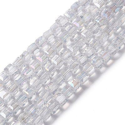 Electroplate Glass Beads Strands LS-EGLA-D018-8x8mm-01-1