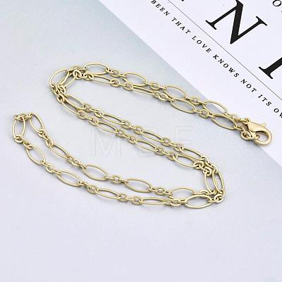 Brass Cable Chains Necklace Making MAK-S072-16A-MG-1