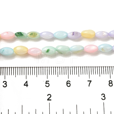 Rainbow Color Dyed Natural Freshwater Shell Beads Strands X1-SHEL-G018-02H-1