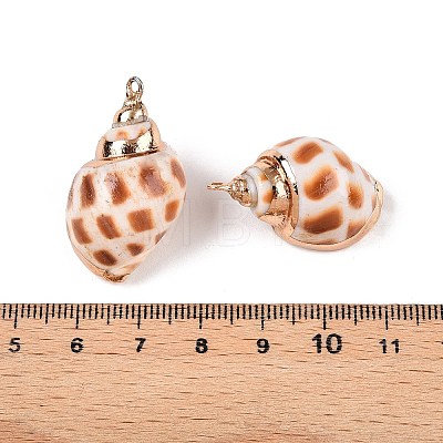 Natural Sea Shell Pendants SSHEL-N038-50-1