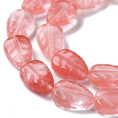 Cherry Quartz Glass Beads Strands G-M418-A04-01-1