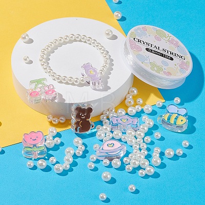 DIY Animal and Flower Beads Kid Bracelet DIY Making Kit DIY-YW0004-98-1