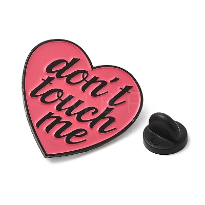 Word Don't Touch Me Enamel Pin JEWB-H010-04EB-05-1