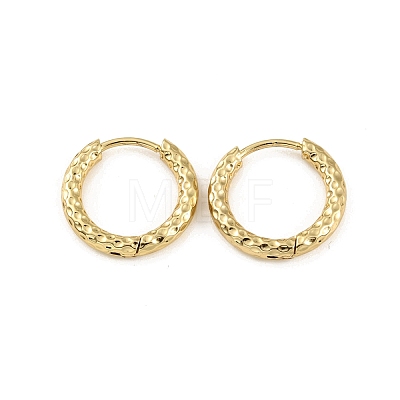 Ion Plating(IP) 304 Stainless Steel Grooved Hoop Earrings X-EJEW-M218-01B-G-1