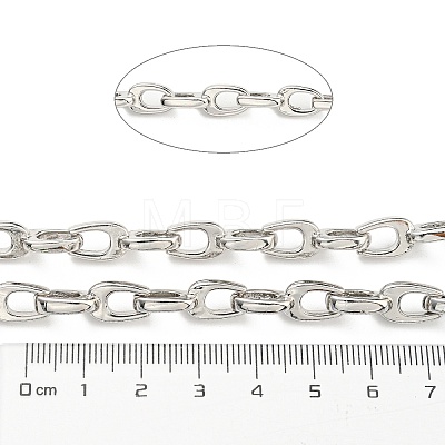 Alloy Teardrop Link Chains LCHA-K001-02P-1