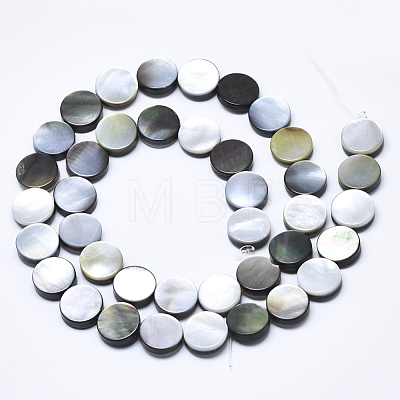 Natural Black Lip Shell Beads SSHEL-N036-034B-01-1