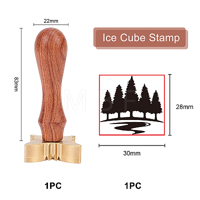 Olycraft Tree Forest Wax Seal Stamp DIY-OC0006-10H-1
