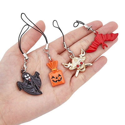 Cell Phone Straps for Halloween HJEW-FH0006-48-1