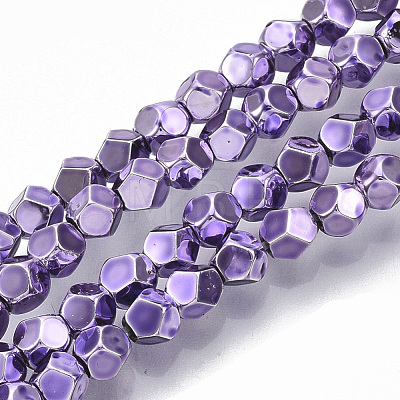 Electroplate Non-magnetic Synthetic Hematite Beads Strands G-S365-013B-1