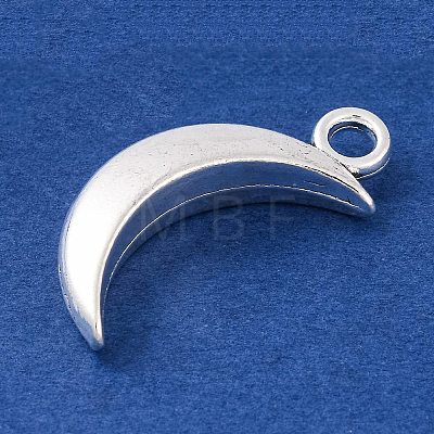 Tibetan Style Alloy Moon Pendants X-TIBEP-Q043-032-RS-1