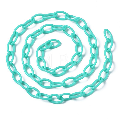 Handmade Opaque Acrylic Cable Chains KY-N014-001E-1