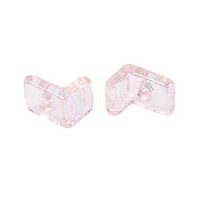 UV Plating Transparent Acrylic European Beads OACR-M027-02L-01-1