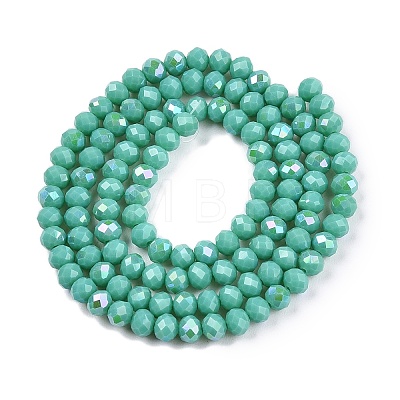 Electroplate Opaque Solid Color Glass Beads Strands EGLA-A044-P3mm-L31-1