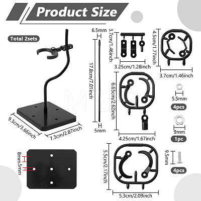 Adjustable Plastic Stand Base Action Figure Display Holder ODIS-WH0030-316B-1