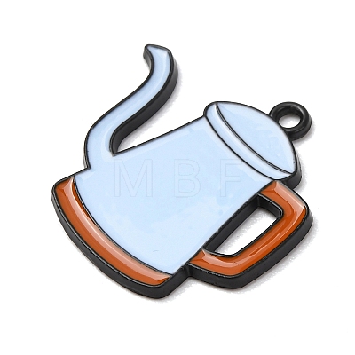 Coffee Alloy Enamel Pendants ENAM-I089-01B-05-1