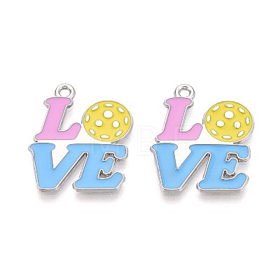 Alloy Enamel Sports Pendants ENAM-T022-76P-1