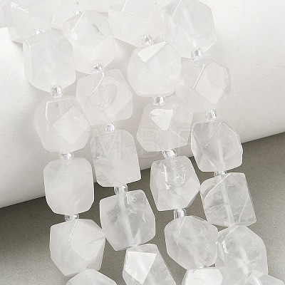 Natural Quartz Crystal Beads Strands GG-CBAF8A8-A14-01-1