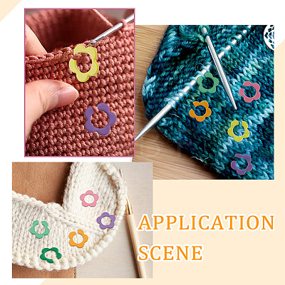  60Pcs Alloy Knitting Stitch Marker Rings FIND-NB0003-47-1