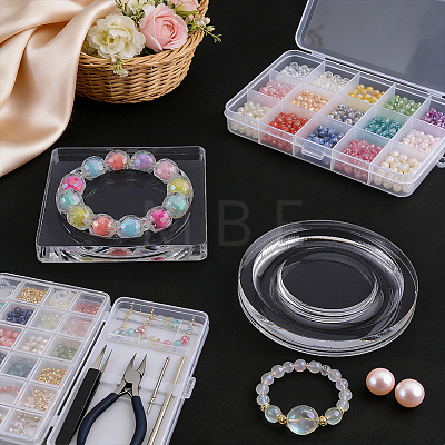 2Pcs 2 Styles Transparent Acrylic Bracelet Display Stands BDIS-BC0001-01-1