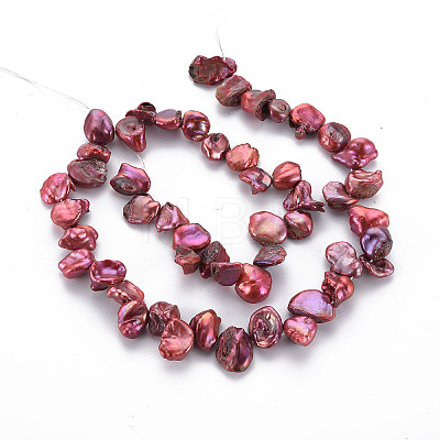 Natural Keshi Pearl Beads Strands PEAR-S021-030-1