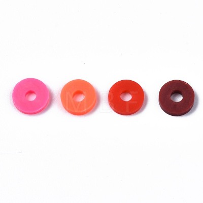 Handmade Polymer Clay Beads Strands CLAY-R089-6mm-T02B-20-1