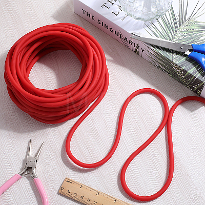 10M Round Rubber Elastic Cord Lanyard Rope EC-WH0008-02B-1