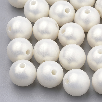 Spray Painted Style Acrylic Beads MACR-T010-14mm-1