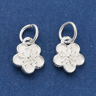 925 Sterling Silver Flower Charms STER-P071-02S-1