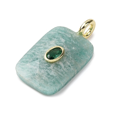 Natural Amazonite Faceted Pendants G-B186-01G-09-1