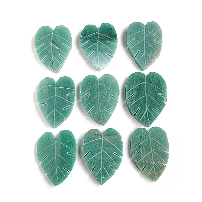 Natural Green Aventurine Leaf Healing Stone PW-WG47429-01-1