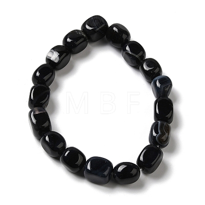 Natural Black Agate Beads Strands G-H295-A01-04-1