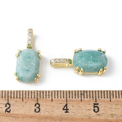 Natural Amazonite Pendants KK-F892-31G-01-1