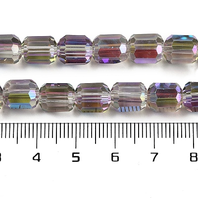 Electroplate Glass Beads Strands GLAA-G112-07G-1