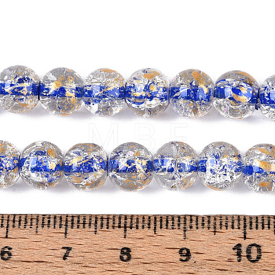 Crackle Transparent Glass Beads Strands X1-GLAA-N030-8mm-01D-1