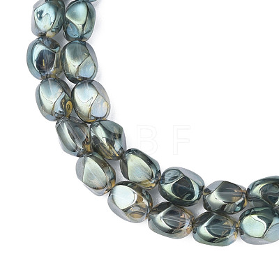 Electroplate Glass Beads Strands X-EGLA-N008-016-B01-1