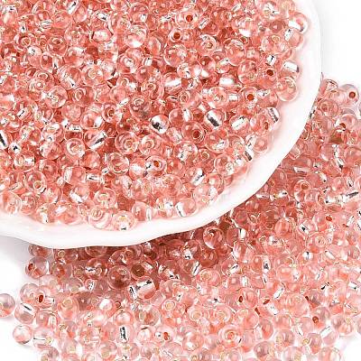 6/0 Baking Paint Transparent Glass Seed Beads SEED-N006-06E-1