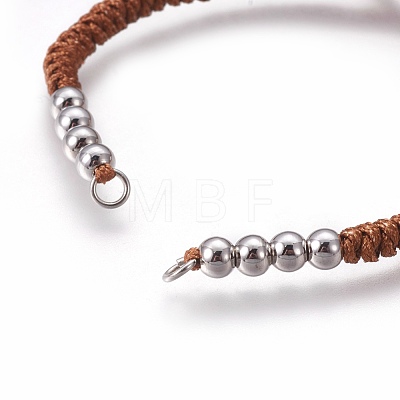 Nylon Cord Braided Bead Bracelets Making BJEW-F360-FP09-1