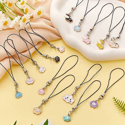 Alloy Enamel Mobile Strap HJEW-SW00024-02-1