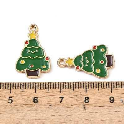 Christmas Alloy Enamel Pendants ENAM-I081-01KCG-02-1