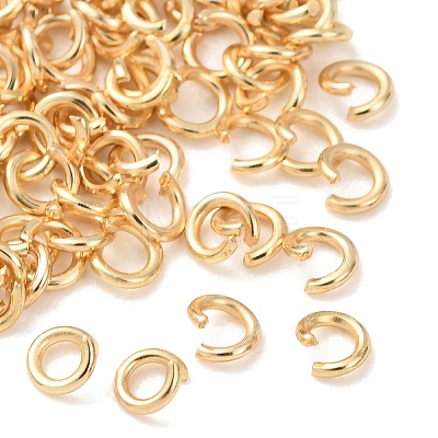 Brass Open Jump Rings KK-G604-08G-07-1