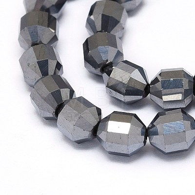 Natural Terahertz Stone Beads Strands G-O201C-03-1