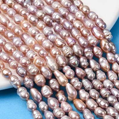 Natural Cultured Freshwater Pearl Beads Strands PEAR-F020-02B-1