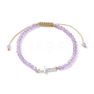 Tibetan Style Alloy Cross Link Bracelet BJEW-JB10060-1