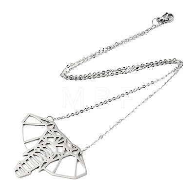 201 Stainless Steel Origami Pendant Necklaces NJEW-T009-JN091-1-40-1