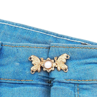 Alloy White Resin Jean Buttons Pins BUTT-PW0001-05E-1