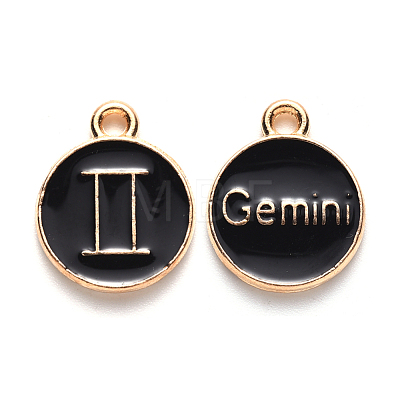 Alloy Enamel Pendants X-ENAM-S124-01B-08I-1