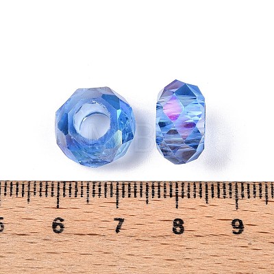 Transparent Glass European Beads GPDL-N005-D14mm-A13-1