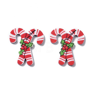 Christmas Style Printed Acrylic Cabochons LS-MACR-O045-01F-1