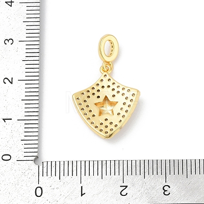 Brass Micro Pave Clear Cubic Zirconia Pendants KK-R213-16G-01-1